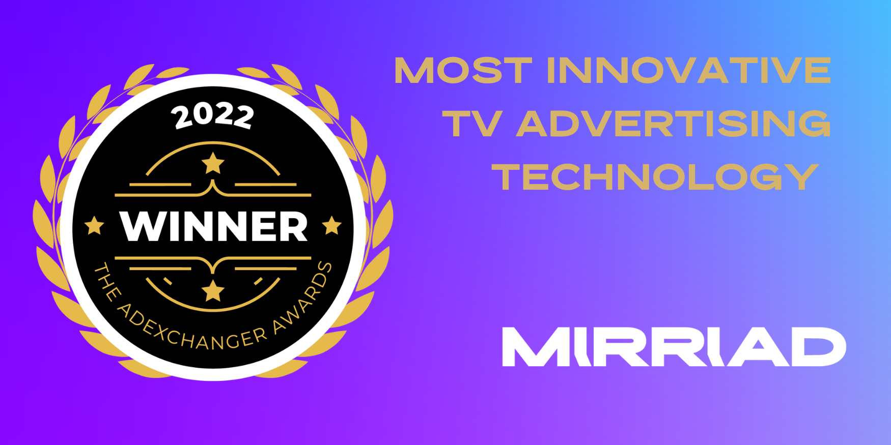 Mirriad Wins AdExchanger Awards Most Innovative TV Advertising Tech